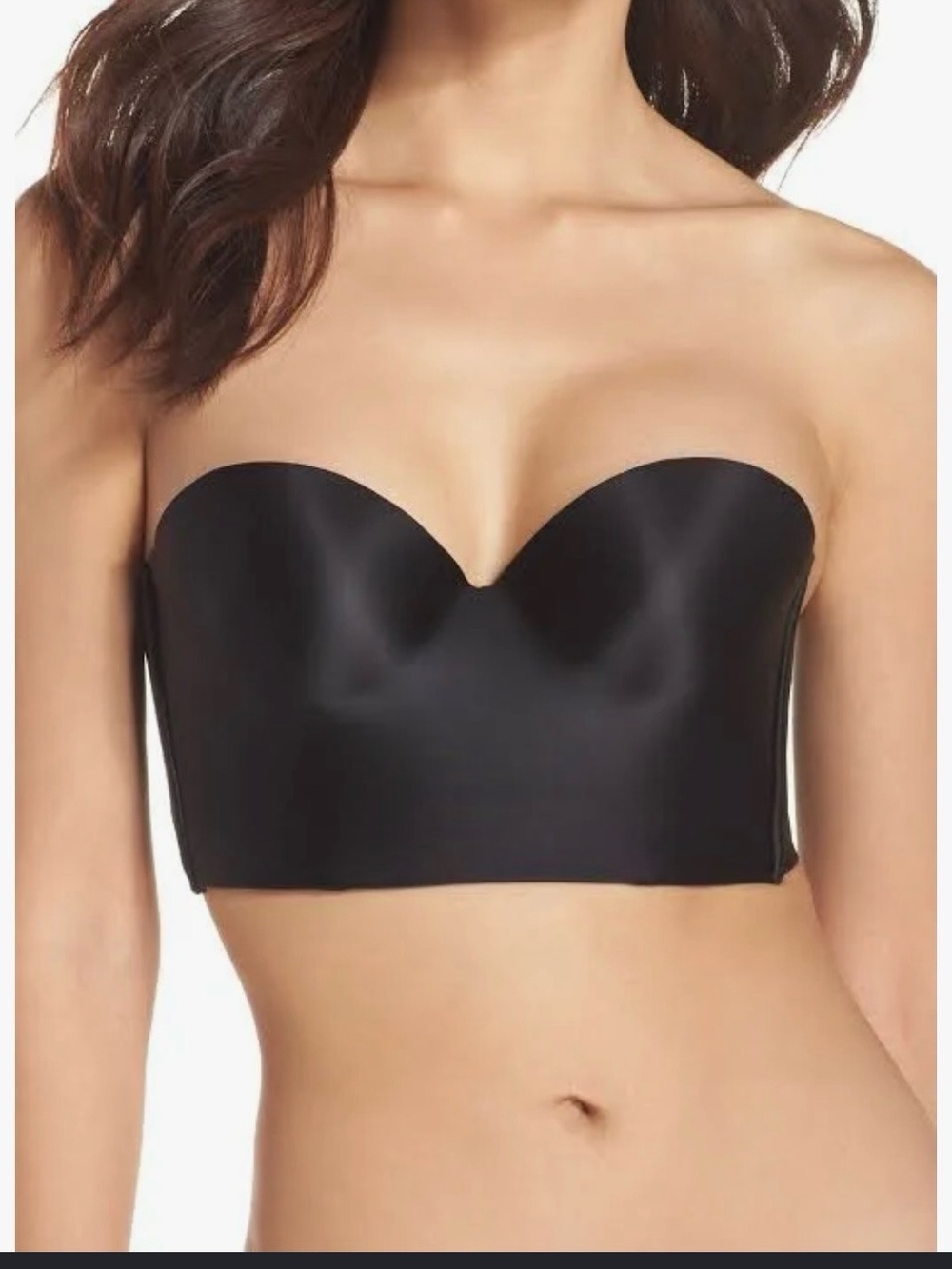 Felina Black Strapless Longline Bandeau Bra